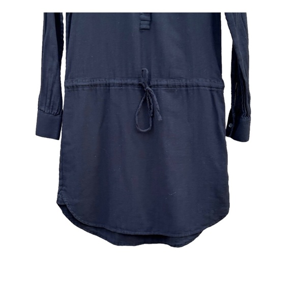 Standard James Perse Black Drawstring Long Sleeve Shirt Dress Size 0 - Picture 4 of 5